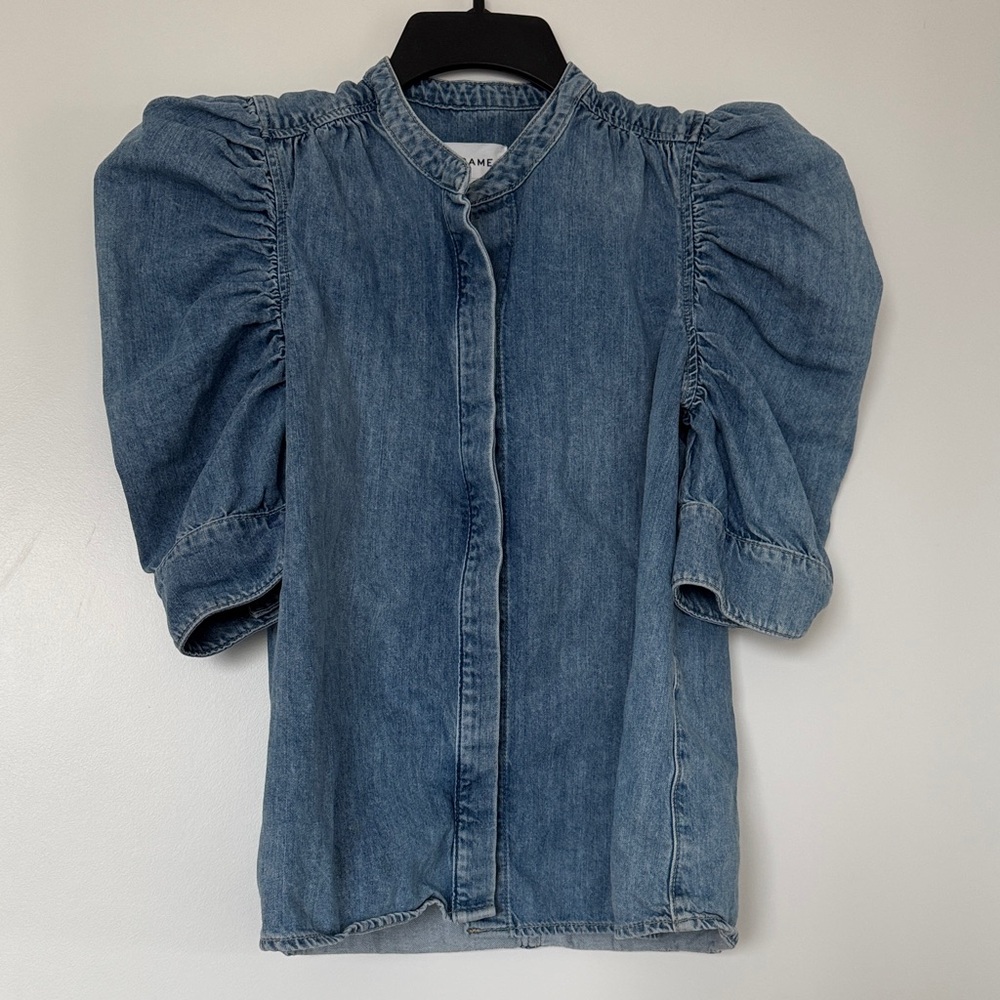 Frame Gillian Denim Top Size Small